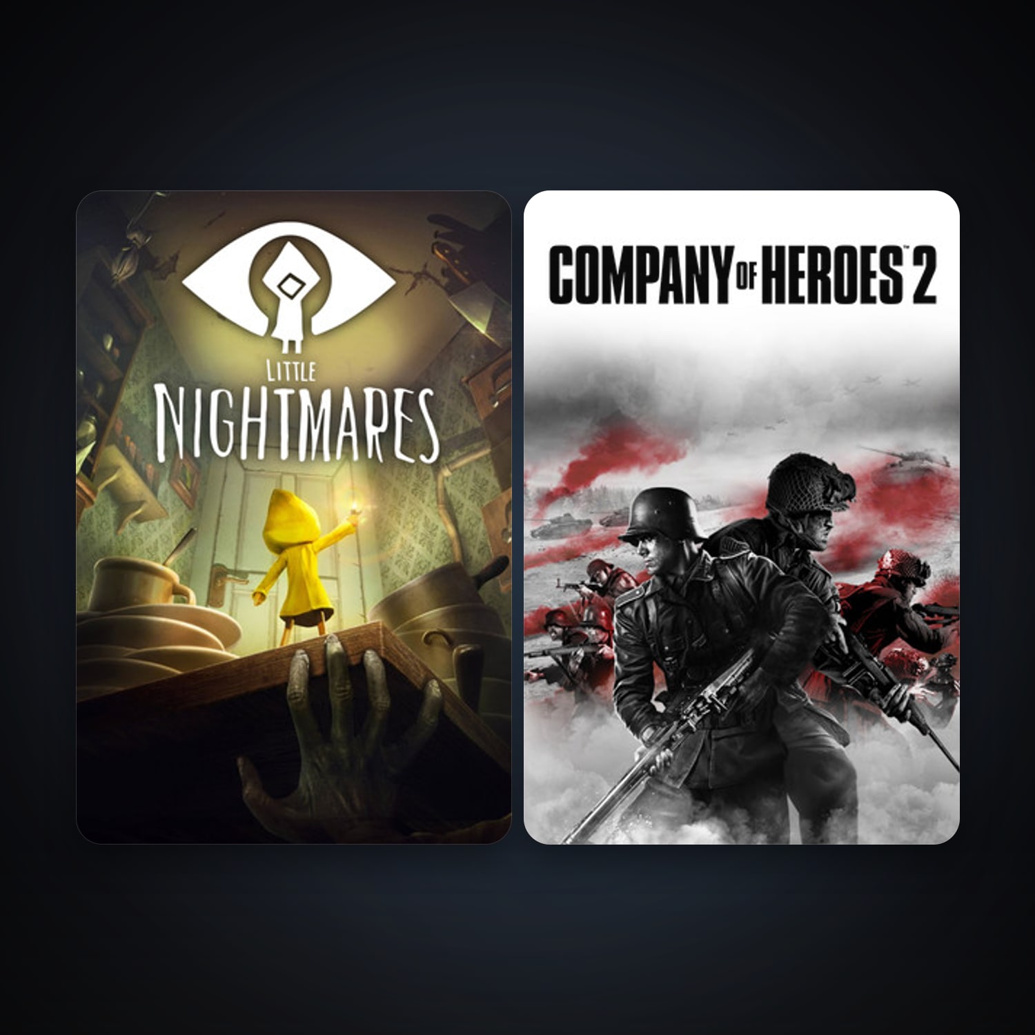 Company of Heroes 2 + Little Nightmares, 4 games, clean — HabibiAccounts