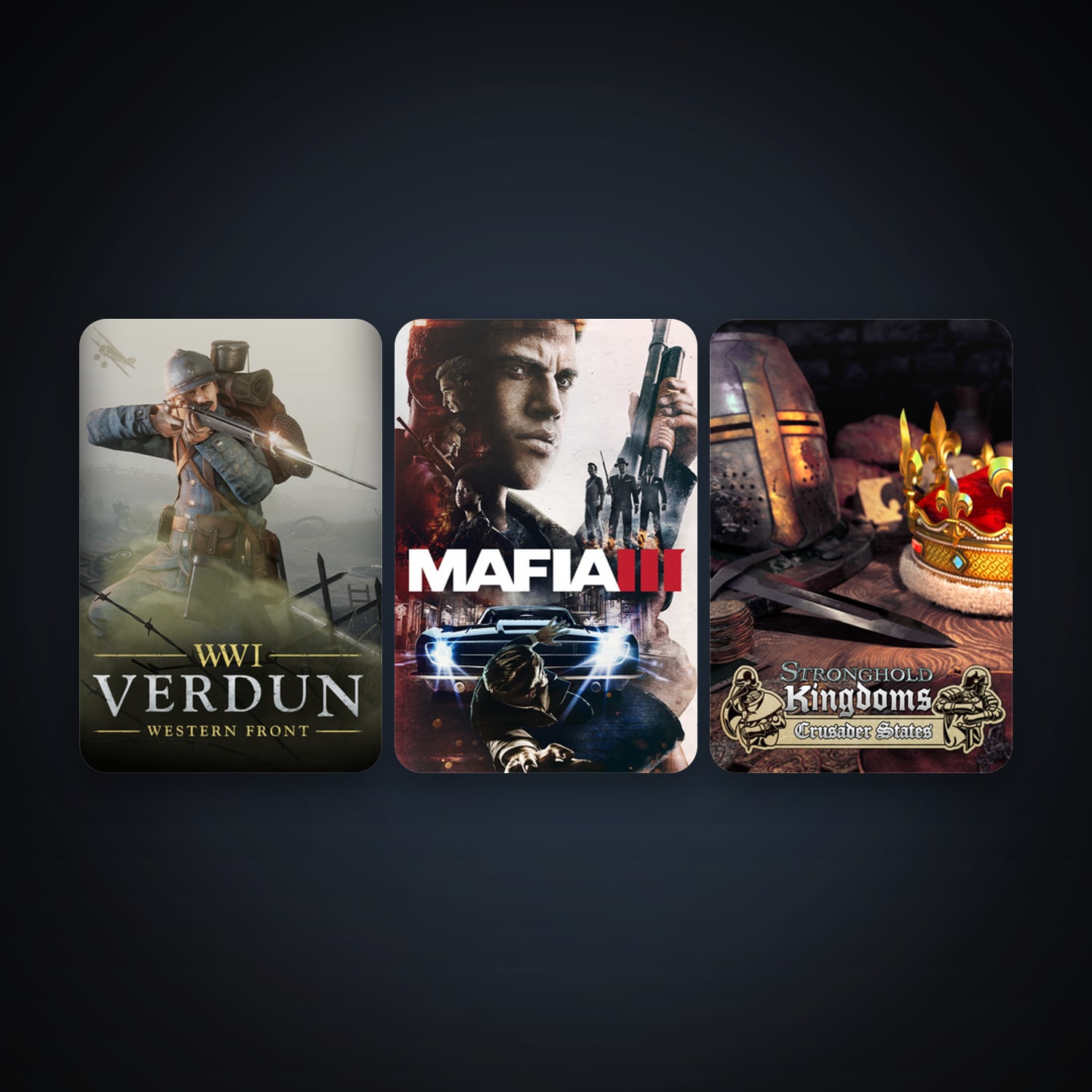 Stronghold Kingdoms + Verdun, 5 games, clean — HabibiAccounts