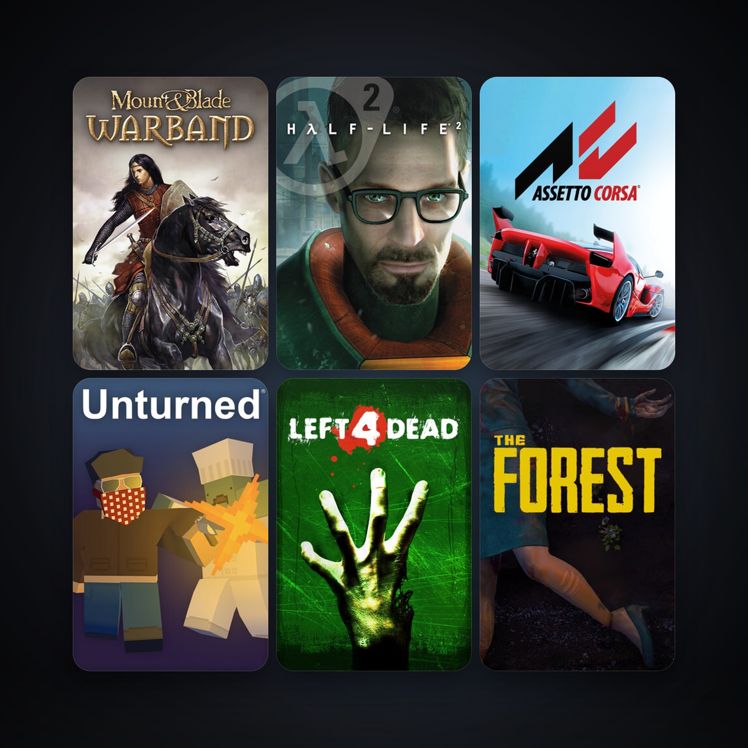 Half-Life 2 + Left 4 Dead, 32 games, clean — HabibiAccounts