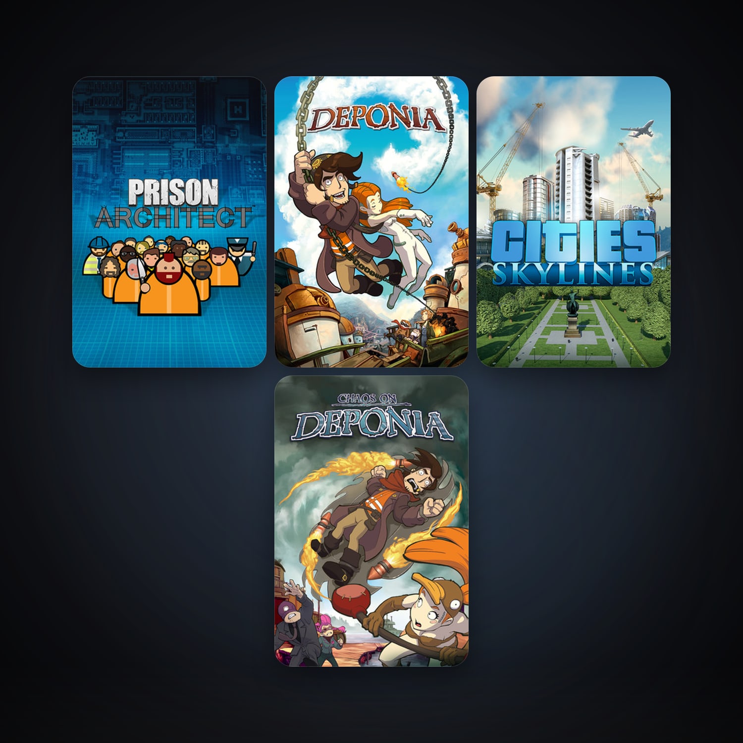 Deponia + Chaos on Deponia, 9 games, clean — HabibiAccounts
