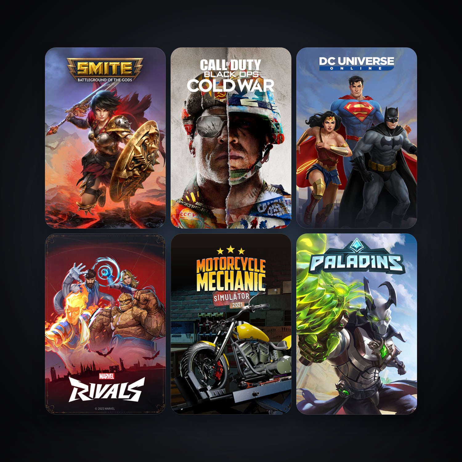 DC Universe Online + SMITE, 22 games, clean — HabibiAccounts