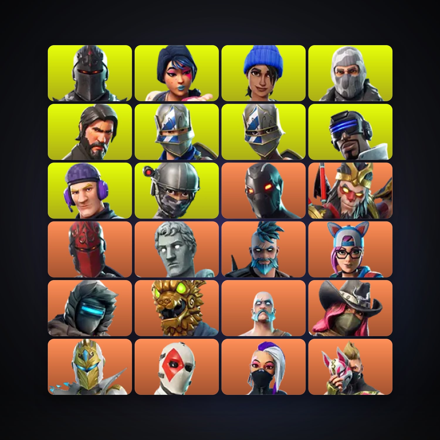 هالحساب فورتنايت، اللوكر مليان 95 سكن، 50 فيبوكس، لفل 1022، 667 فوز — HabibiAccounts
