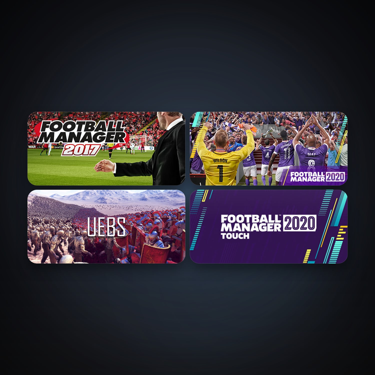 Football Manager 2017 + Ultimate Epic Battle Simulator, 5 games, clean — HabibiAccounts