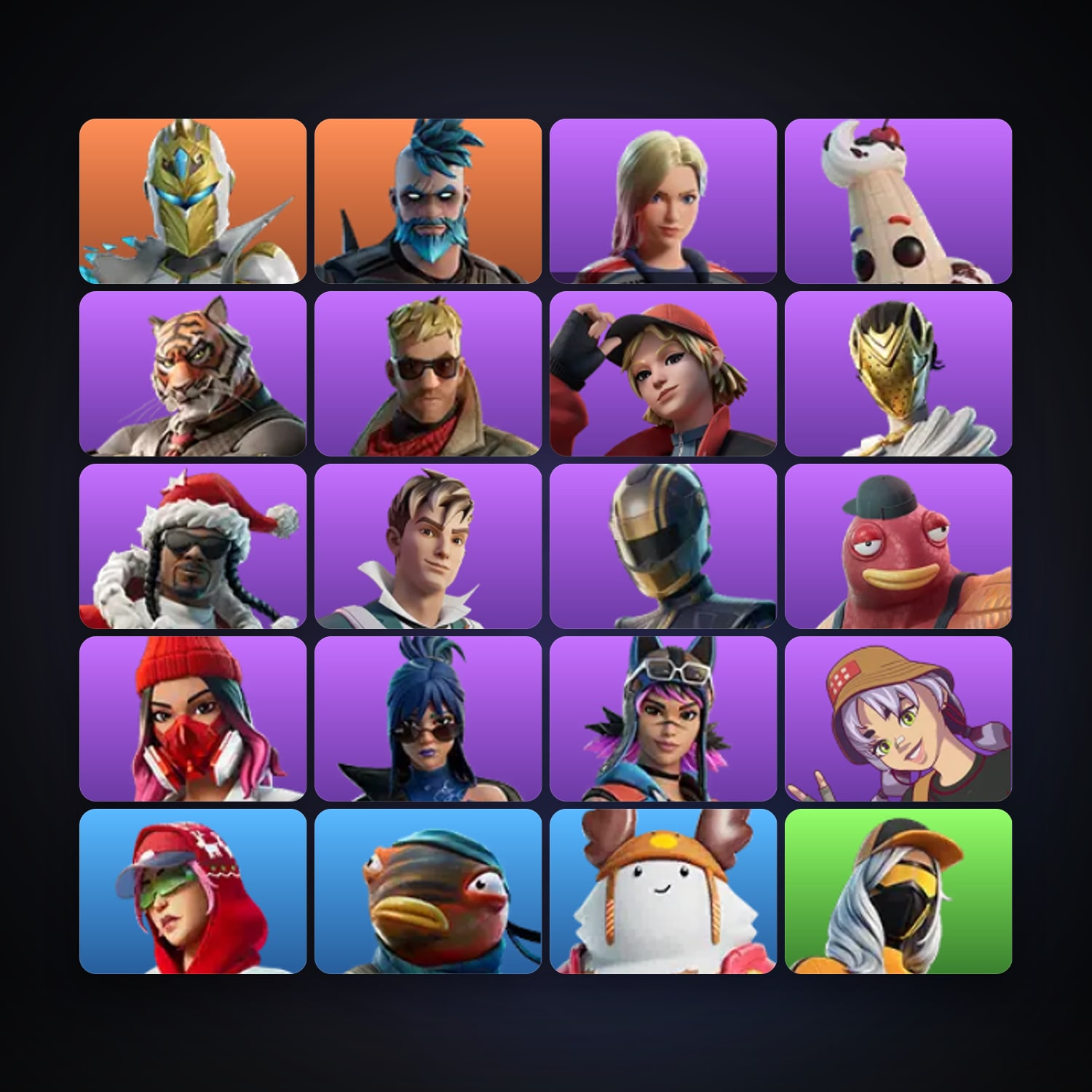Fortnite | 20 Skins | 750 V-Bucks | Level 634 | 76 Wins — HabibiAccounts