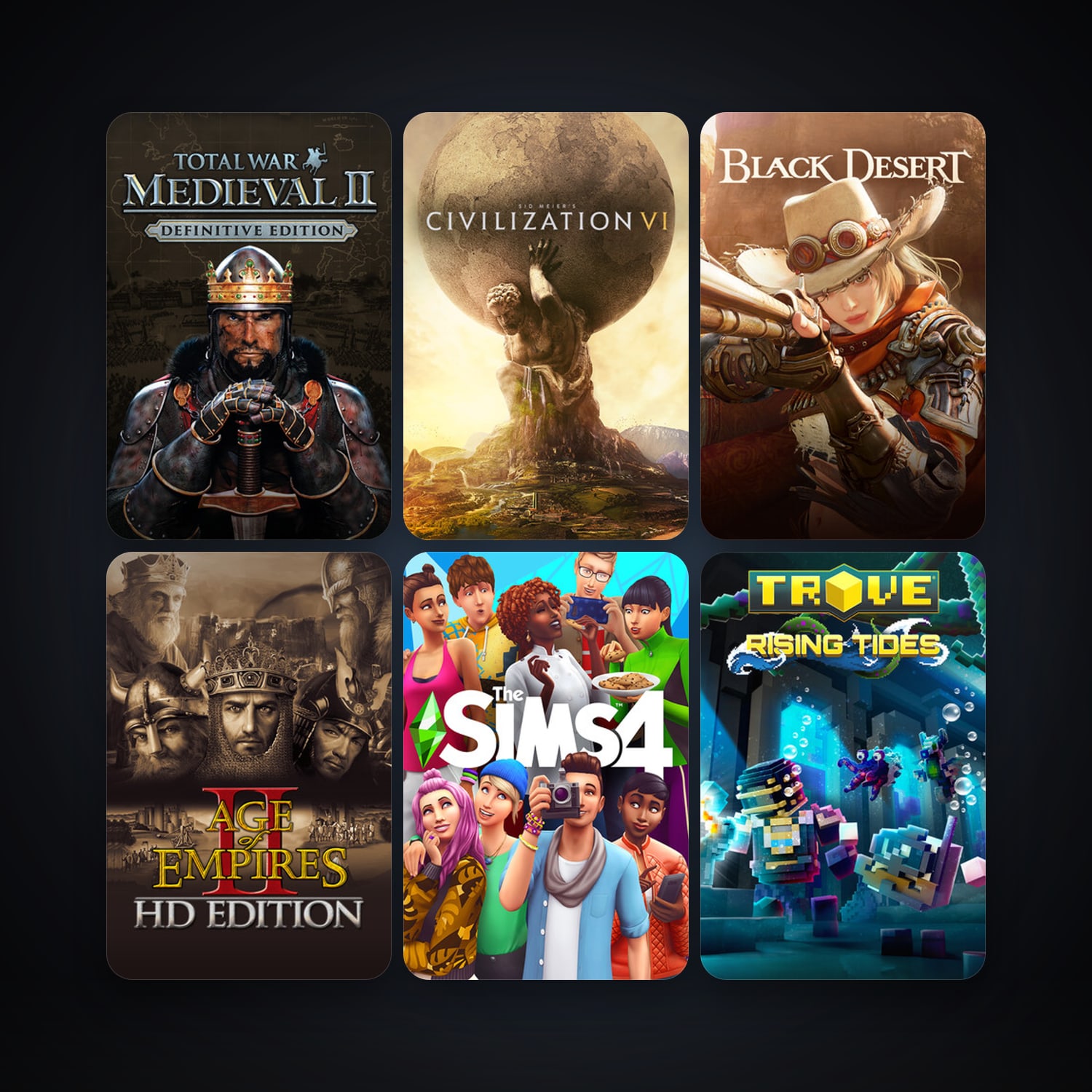Medieval II: Total War + Age of Empires II, 16 games, clean — HabibiAccounts