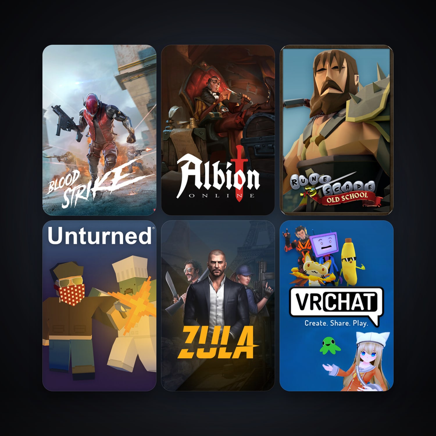 Unturned + VRChat, 22 games, clean — HabibiAccounts