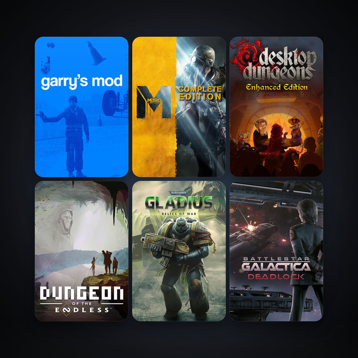Garry's Mod + Metro: Last Light, 9 games, clean — HabibiAccounts