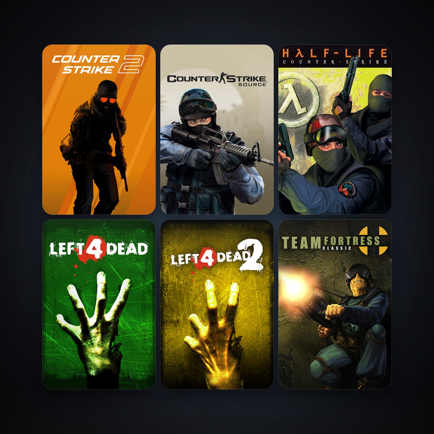 Counter-Strike + Team Fortress Classic, 23 games, Steam 14, clean — HabibiAccounts