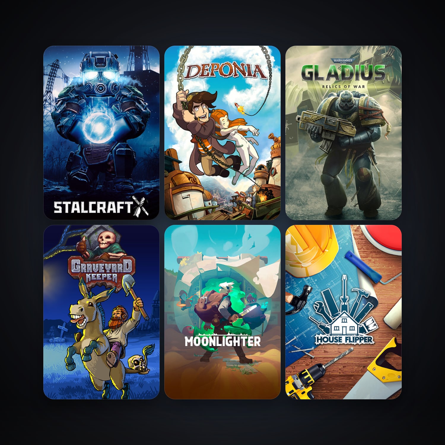 Deponia + Warhammer 40,000: Gladius - Relics of War, 36 games, clean — HabibiAccounts