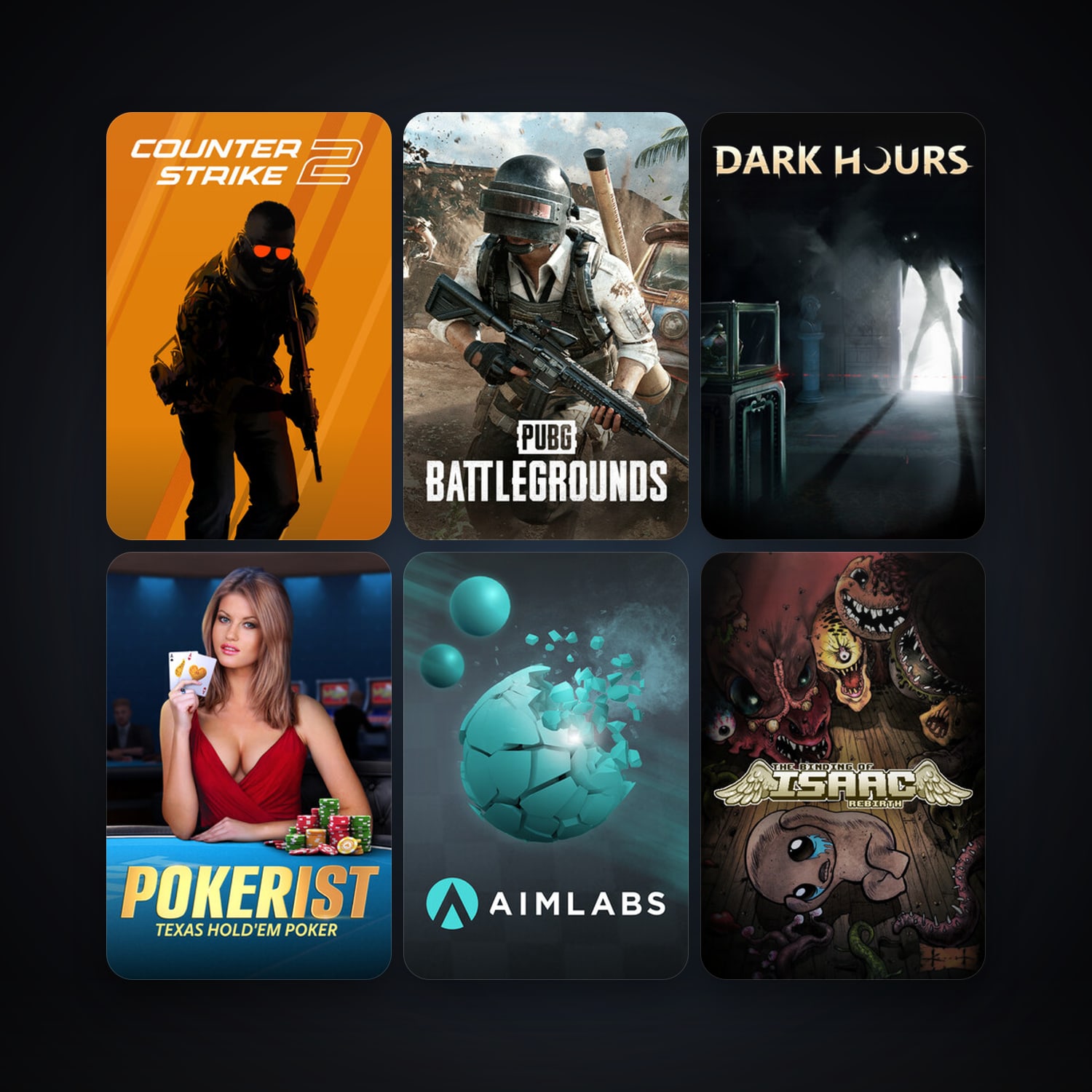 CS2 Prime + The Binding of Isaac: Rebirth, 22 games, Steam 10, clean — HabibiAccounts