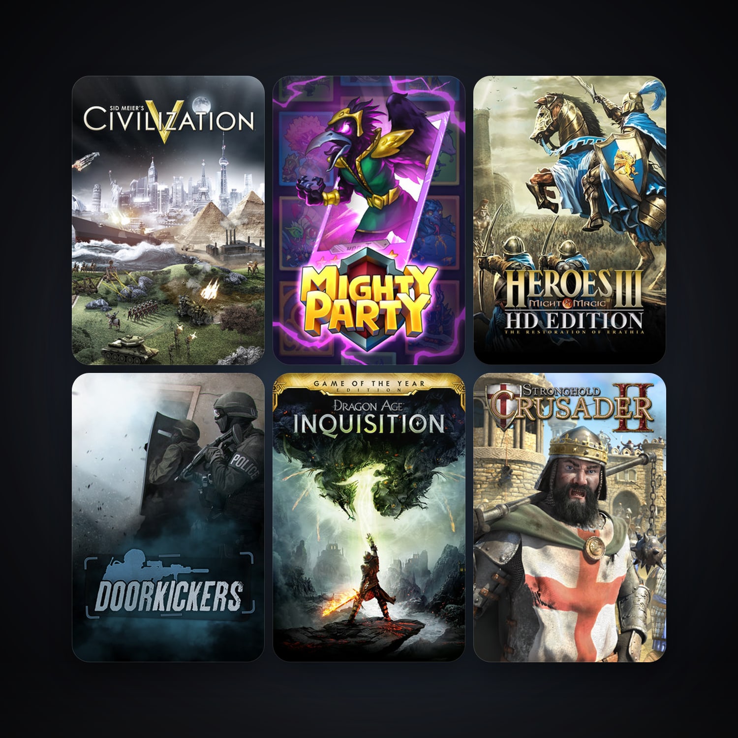 Sid Meier's Civilization V + Age of Wonders III, 35 games, clean — HabibiAccounts