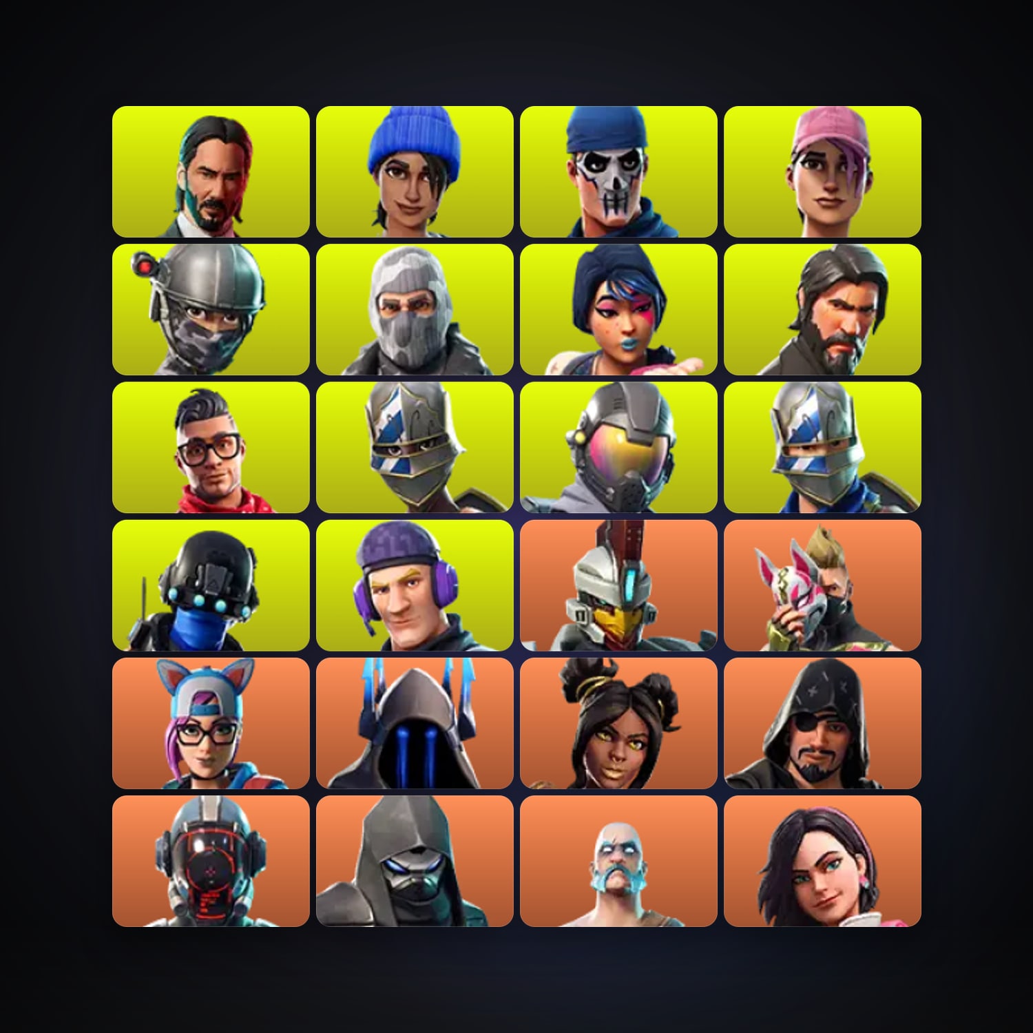 Fortnite locker — 139 skins — 2.4K V-Bucks — lvl 1436 — HabibiAccounts