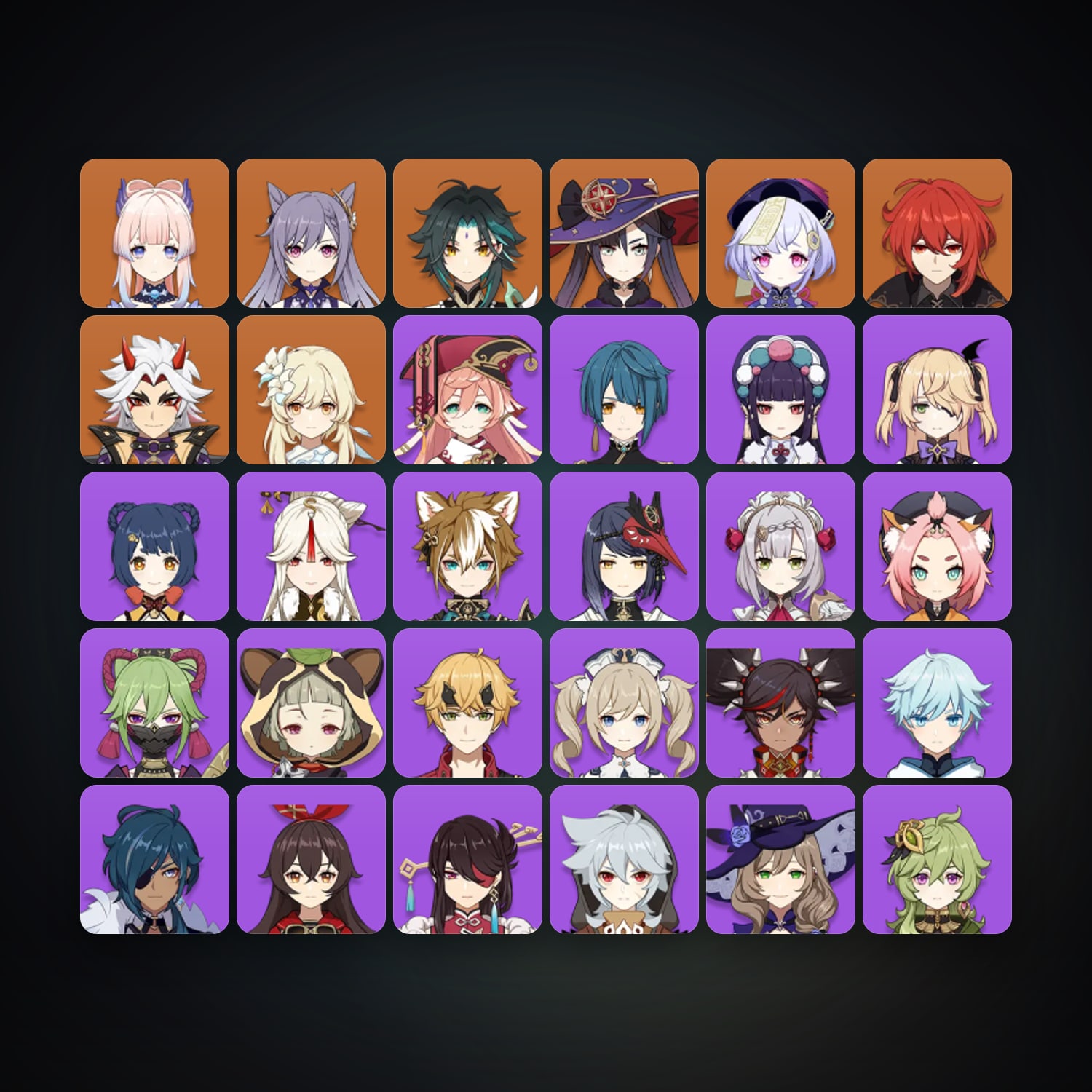 Genshin Impact | AR 55 | 30 Chars | 7× 5★ — Genshin / miHoYo Account — HabibiAccounts