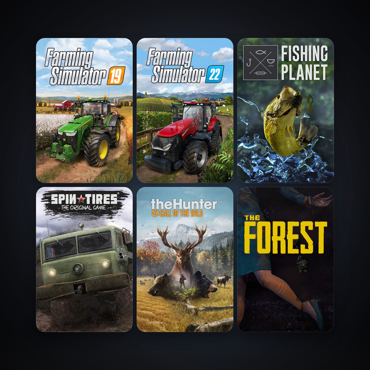 The Forest + SPINTIRES, 25 games, clean — HabibiAccounts