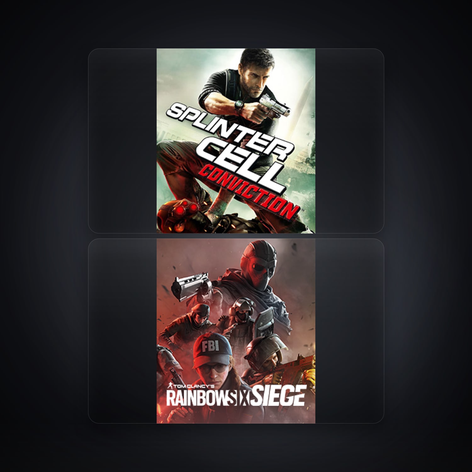 هالحساب يوبيسوفت فيه Tom Clancy's Splinter Cell Conviction وTom Clancy's Rainbow Six Siege (Steam)، TH — HabibiAccounts