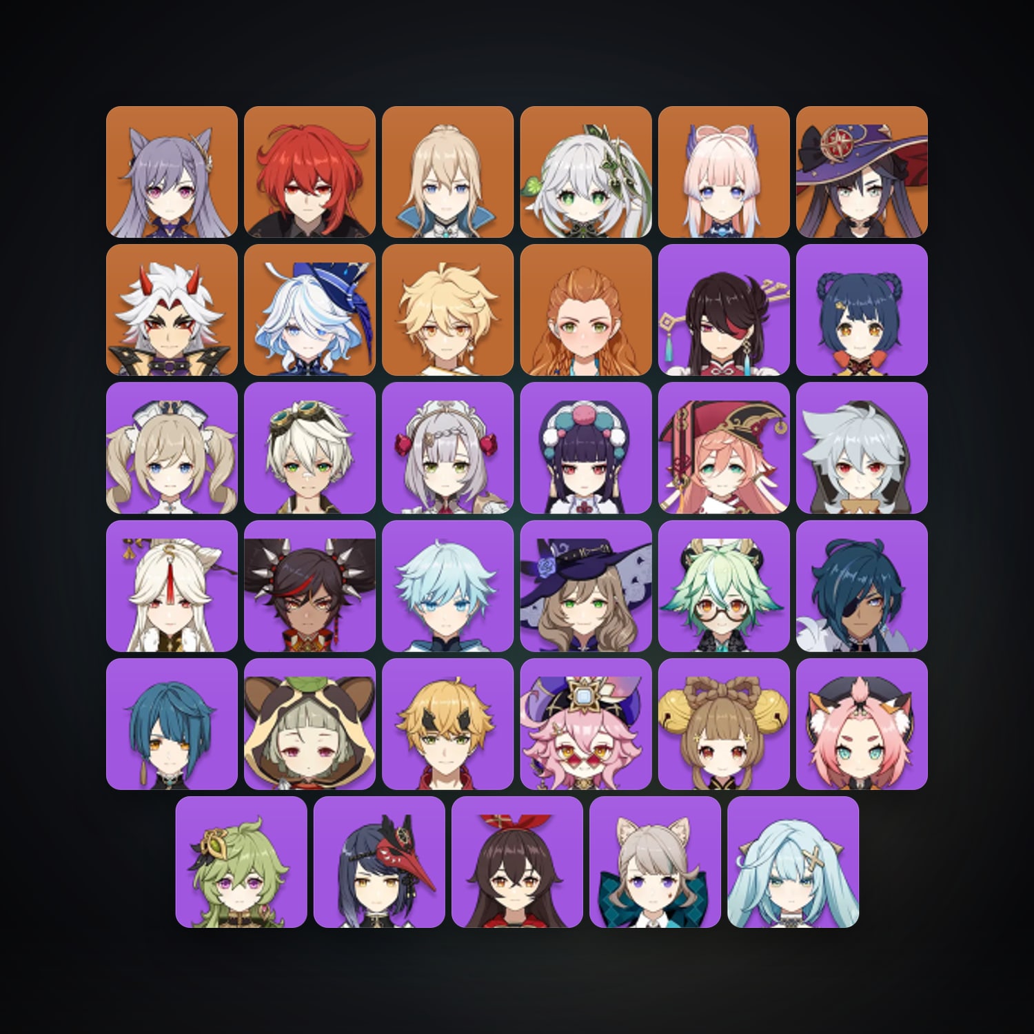 جينشن إمباكت | AR 55 | 37 شخصية | 8× 5★ — HabibiAccounts