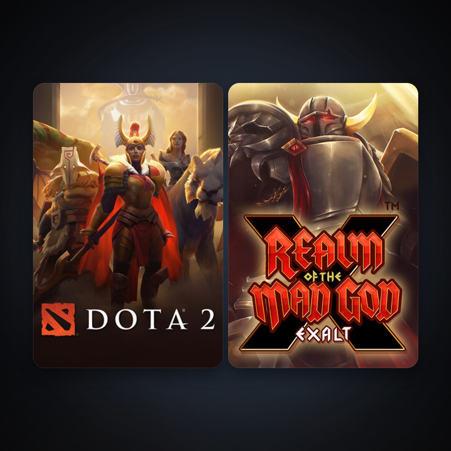 Dota 2 + Realm of the Mad God, 6 games, clean — HabibiAccounts