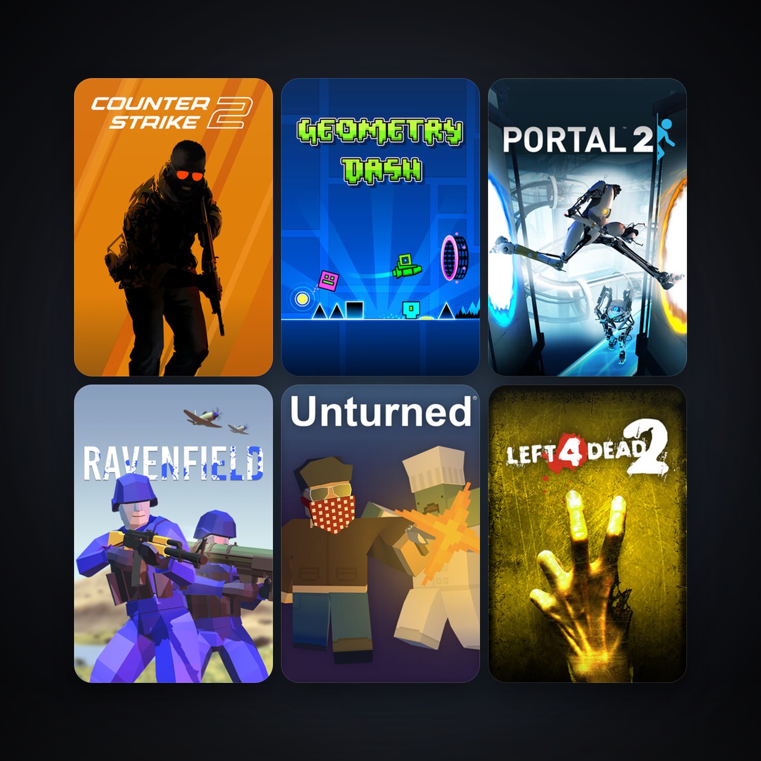 Left 4 Dead 2 + Portal 2, 11 games, clean — HabibiAccounts