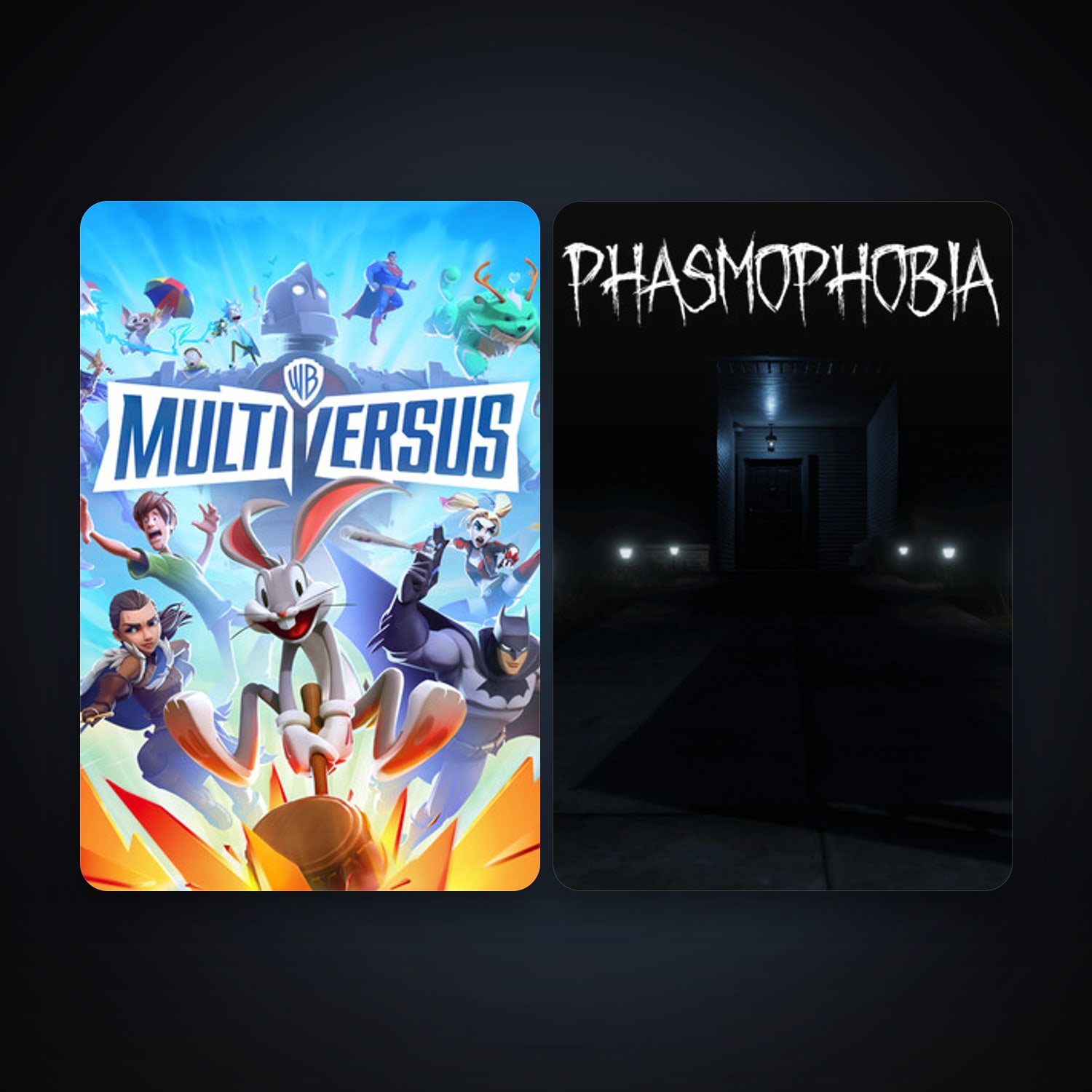 Phasmophobia + MultiVersus, 3 games, clean — HabibiAccounts