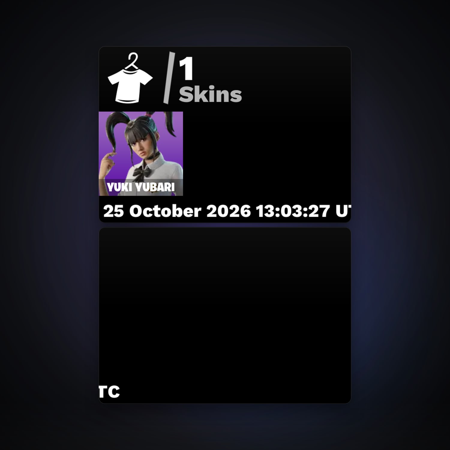 Fortnite account with Yuki Yubari — 1 skin — 200 V-Bucks — lvl 41 — HabibiAccounts