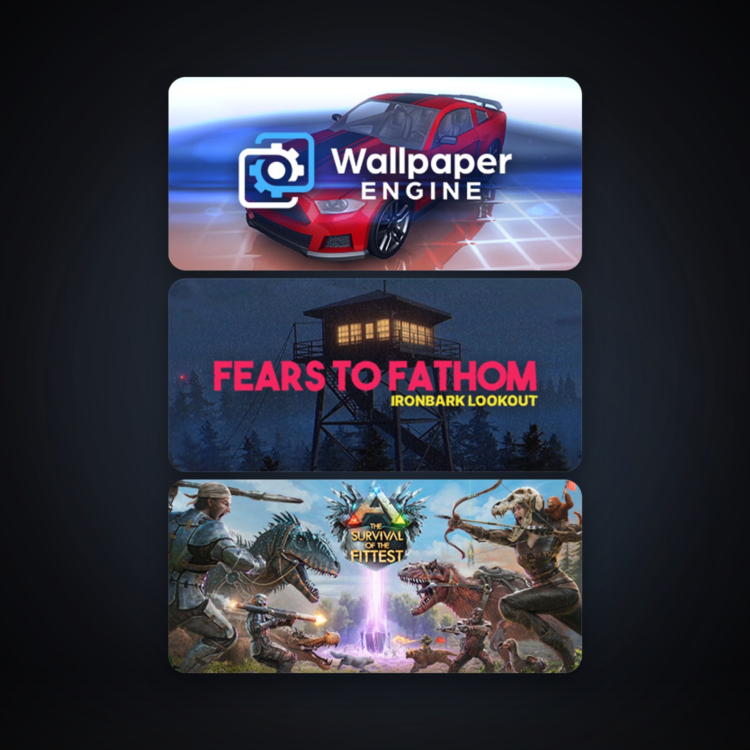 ARK: The Survival Of The Fittest + Wallpaper Engine, 6 games, clean — HabibiAccounts