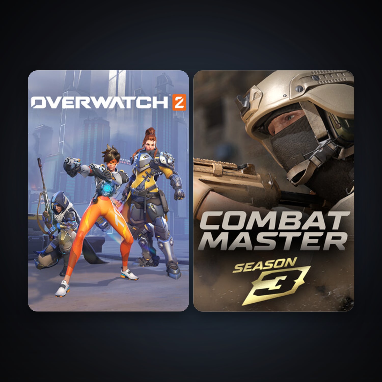 Combat Master: Season 1 + Overwatch 2, 9 games, clean — HabibiAccounts