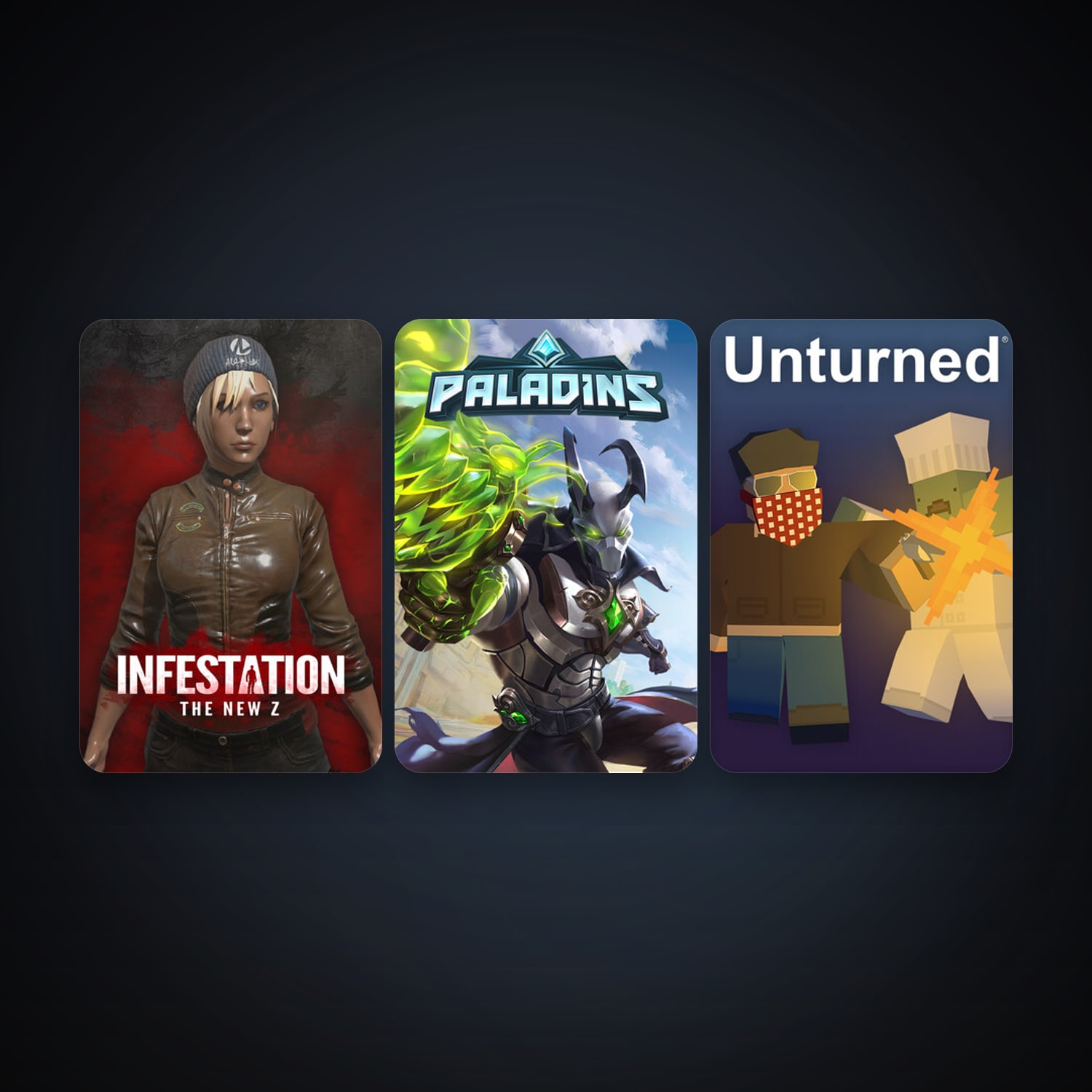 Unturned + Paladins, 5 games, clean — HabibiAccounts