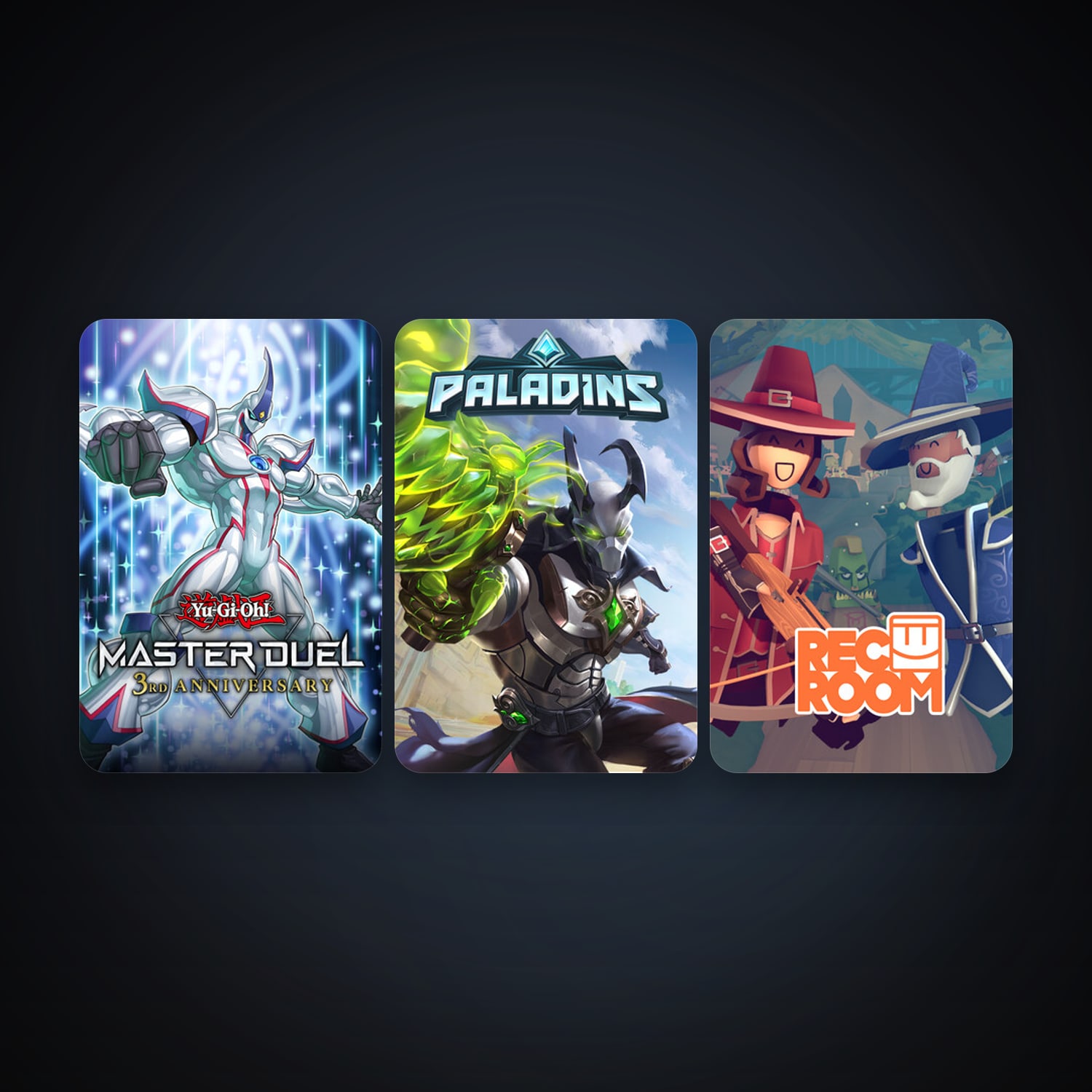 Paladins + Rec Room, 4 games, clean — HabibiAccounts