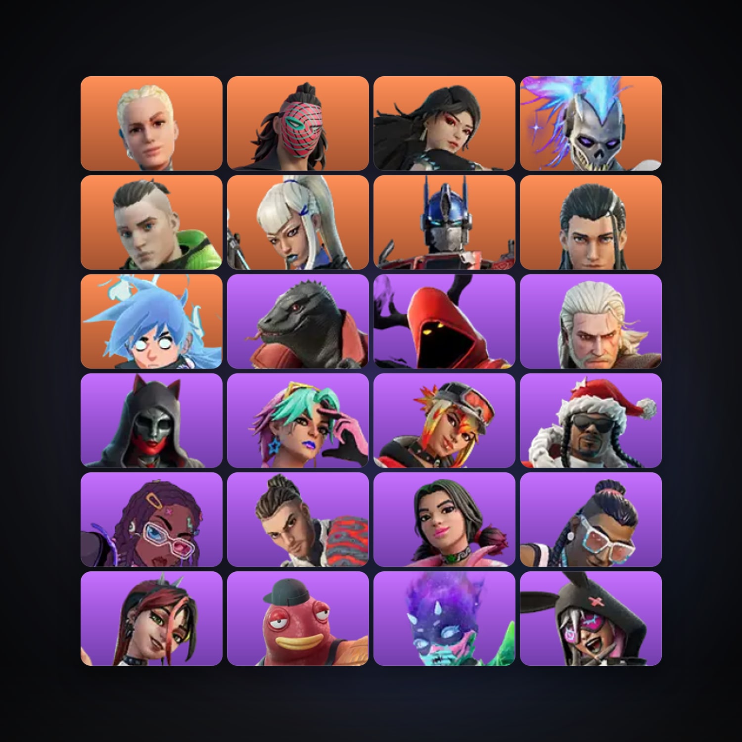 Fortnite locker — 50 skins — 350 V-Bucks — lvl 1256 — HabibiAccounts