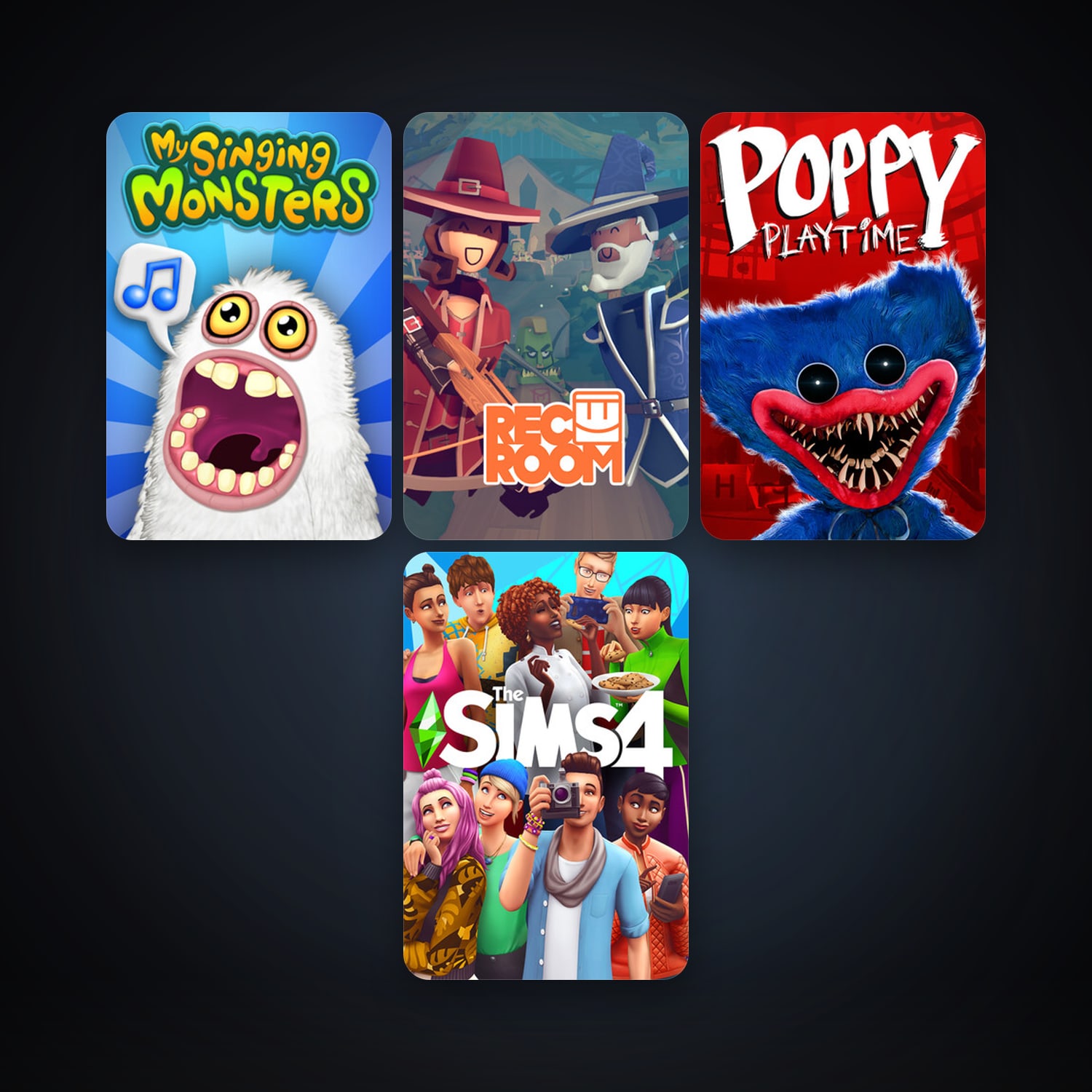 هالحساب ستيم فلين، Rec Room وThe Sims 4، 7 لعبة، صامد واضح — HabibiAccounts