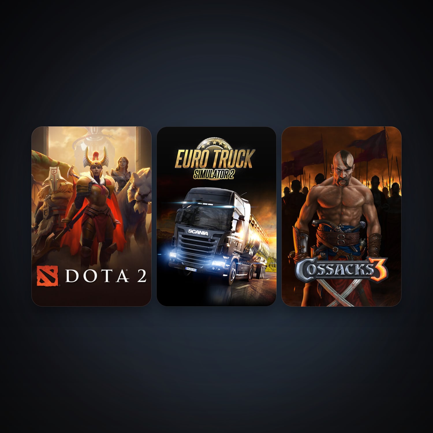 Dota 2 + Euro Truck Simulator 2, 5 games, clean — HabibiAccounts