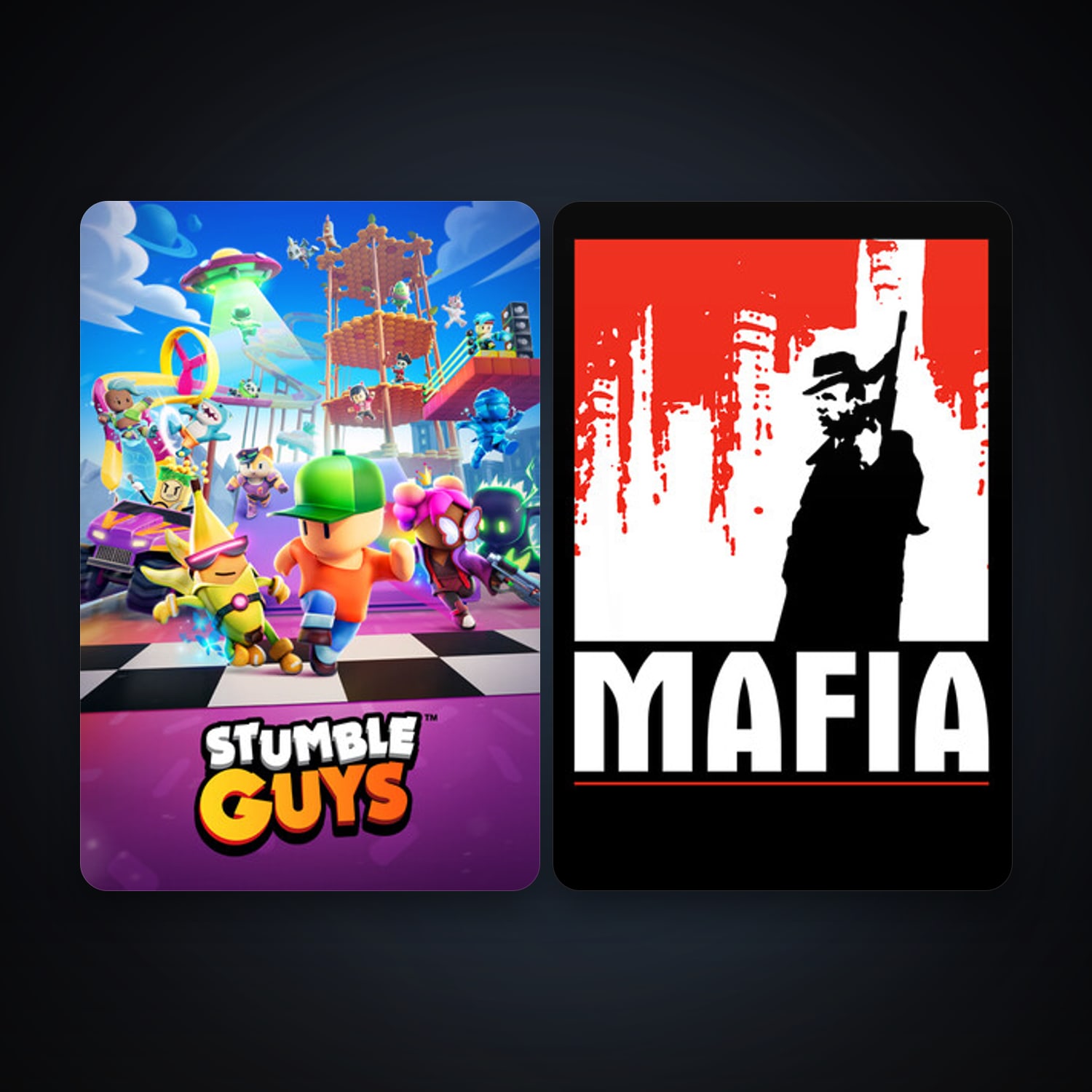 Mafia + Stumble Guys, 2 games, clean — HabibiAccounts