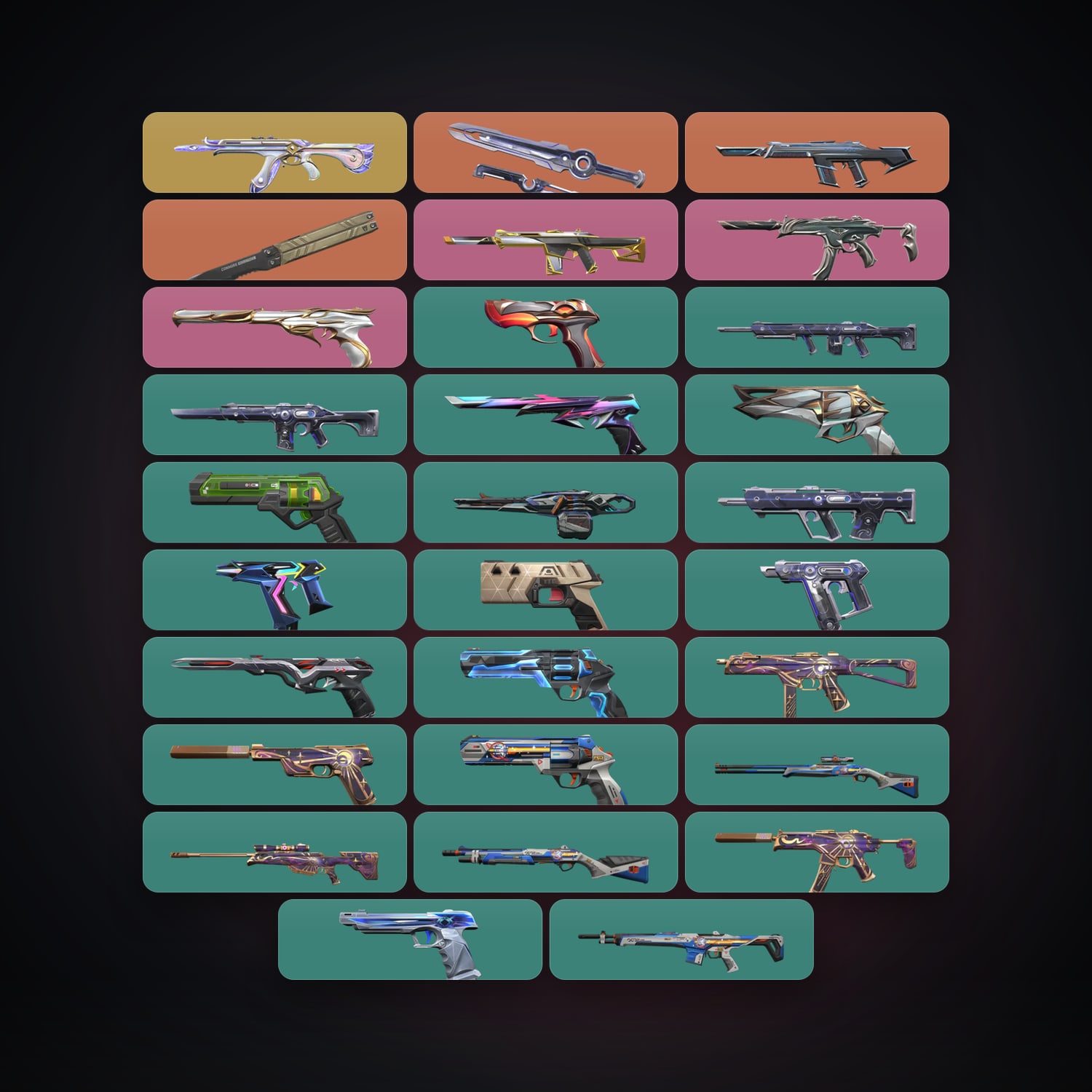 BR Gold 1 locker — 2 knives, 29 skins, lvl 258 — HabibiAccounts