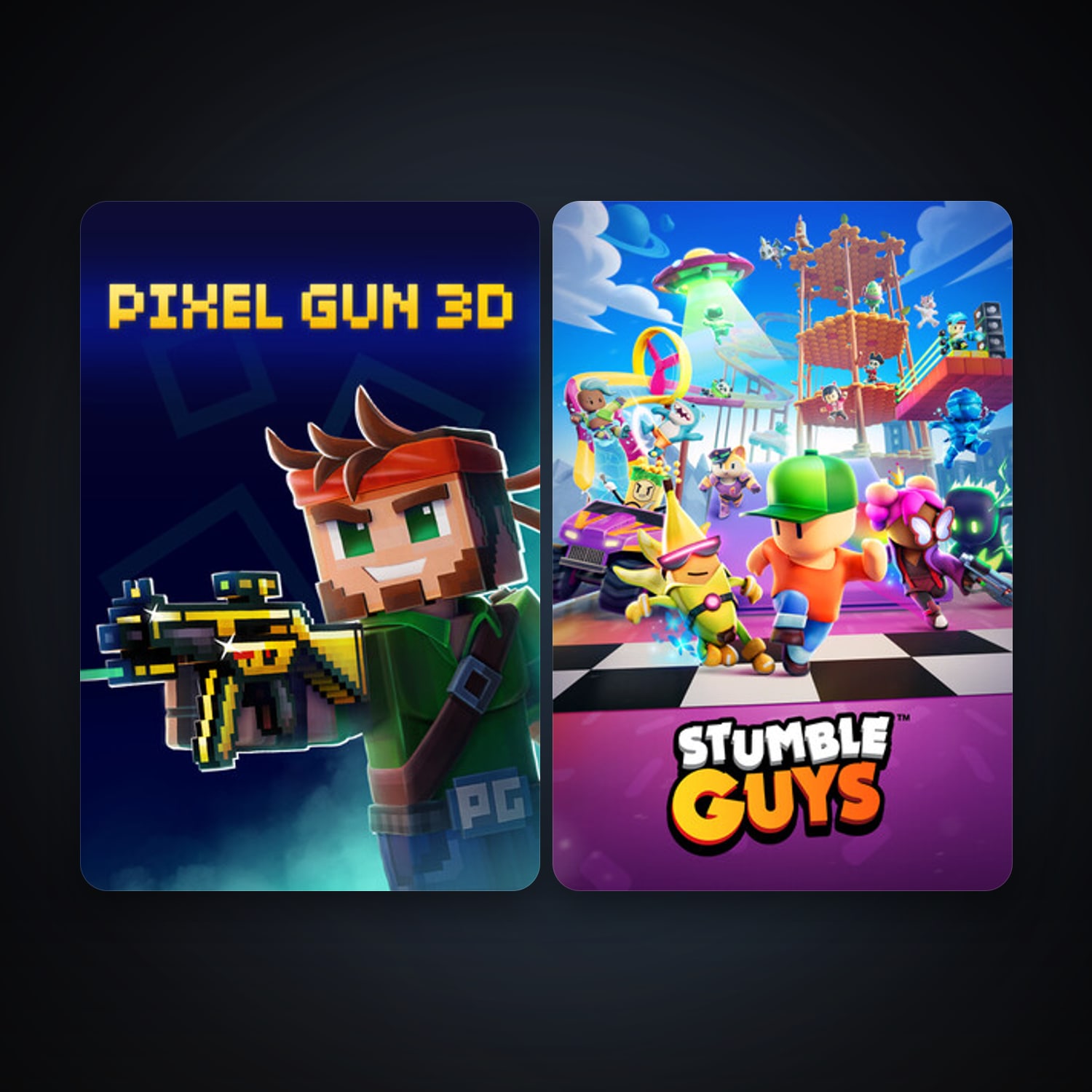 Stumble Guys + Pixel Gun 3D: PC Edition, 6 games, clean — HabibiAccounts