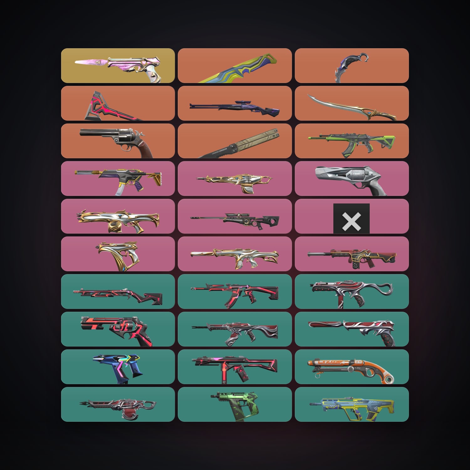 LA Ascendant 2 locker — 5 knives, 59 skins, lvl 241 — HabibiAccounts