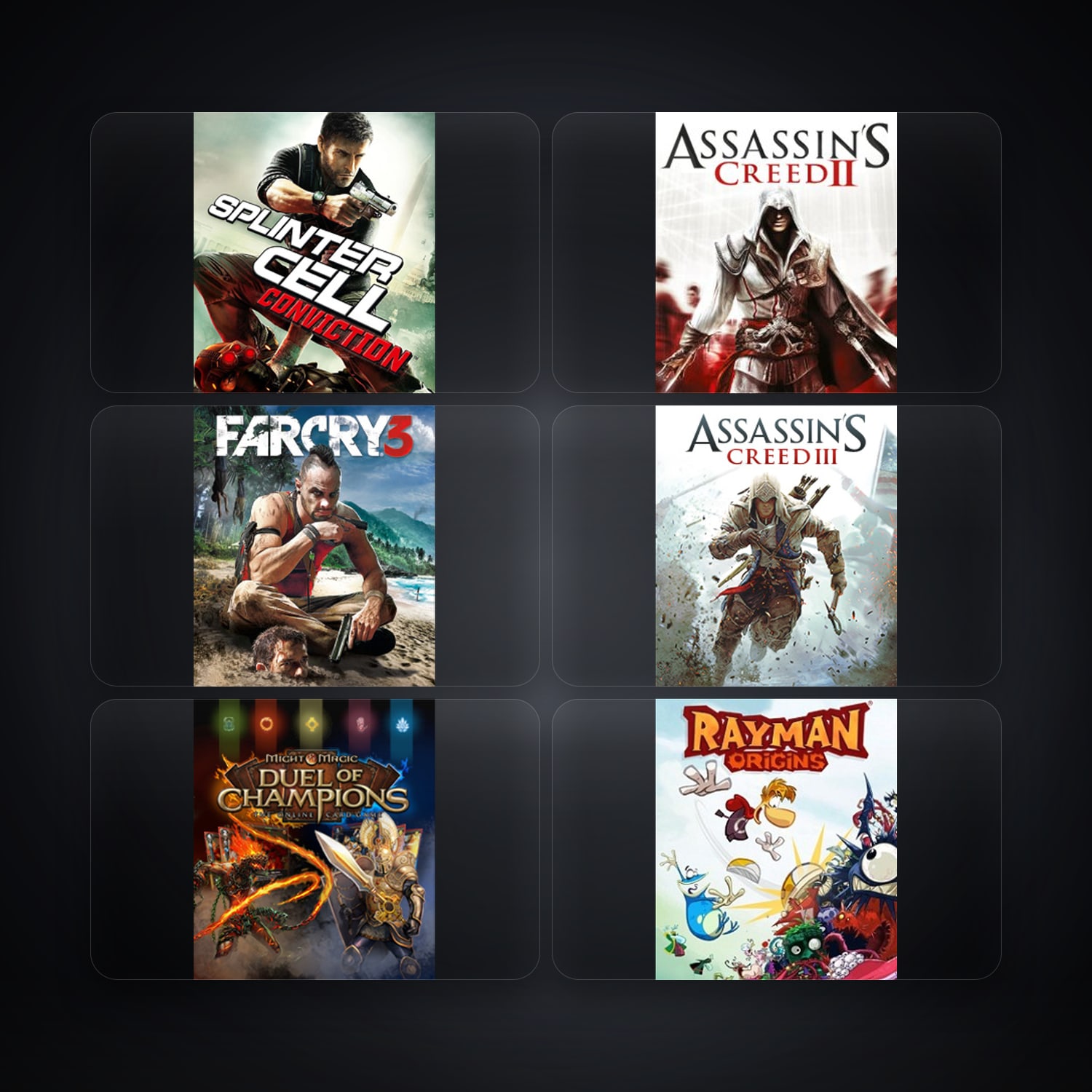 Tom Clancy's Splinter Cell Conviction & Assassin's Creed II | 31 لعبة — HabibiAccounts