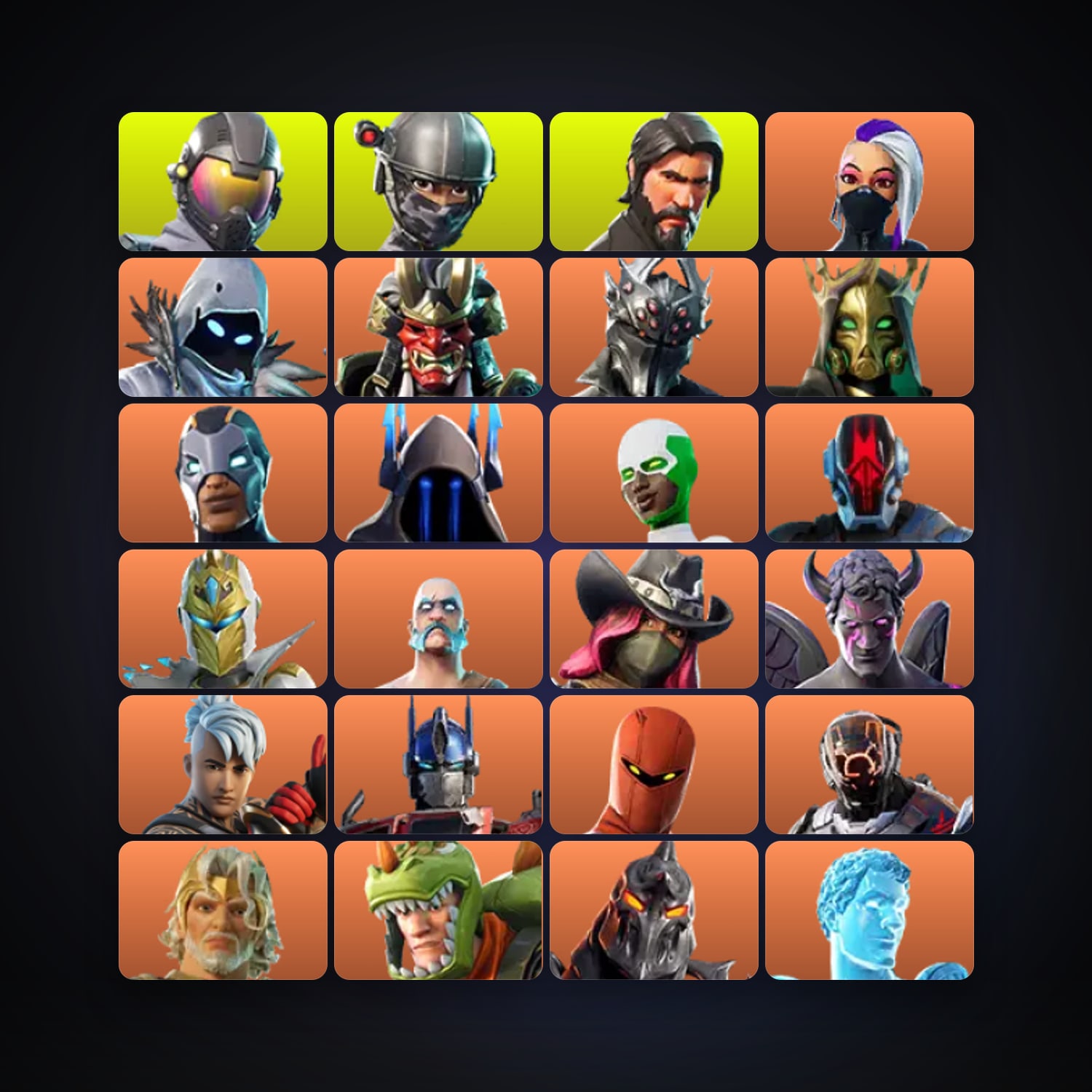 Fortnite locker — 166 skins — 1.1K V-Bucks — lvl 1900 — HabibiAccounts
