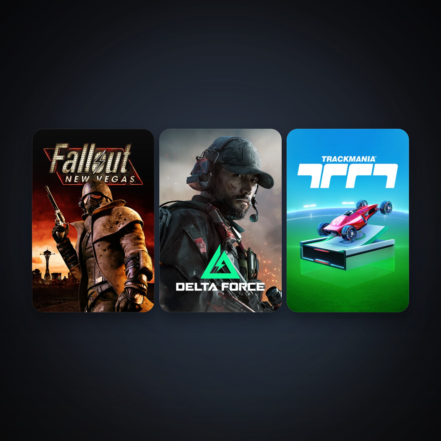 Fallout: New Vegas + Trackmania, 9 games, clean — HabibiAccounts