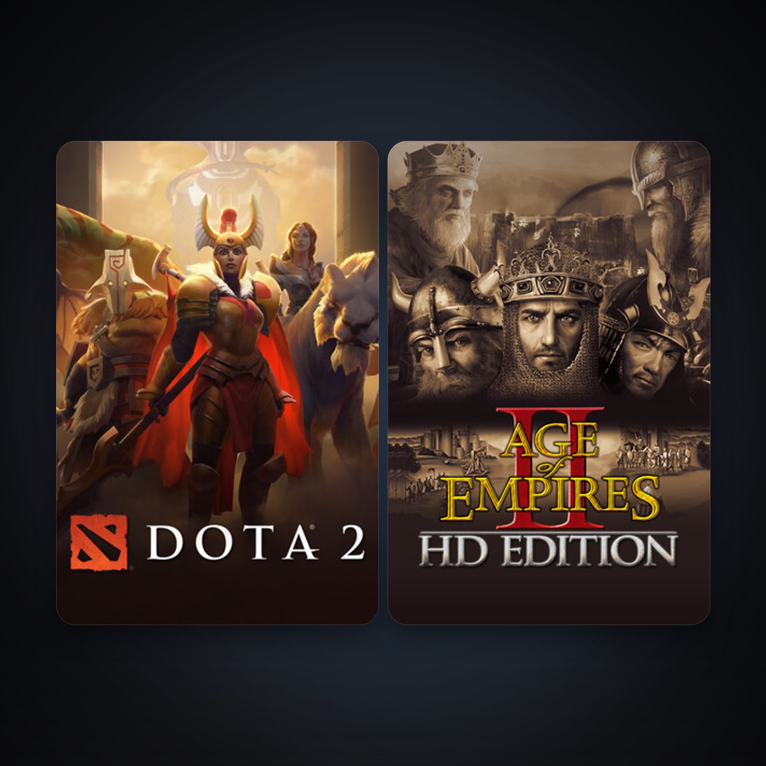 Dota 2 + Age of Empires II, 2 games, clean — HabibiAccounts