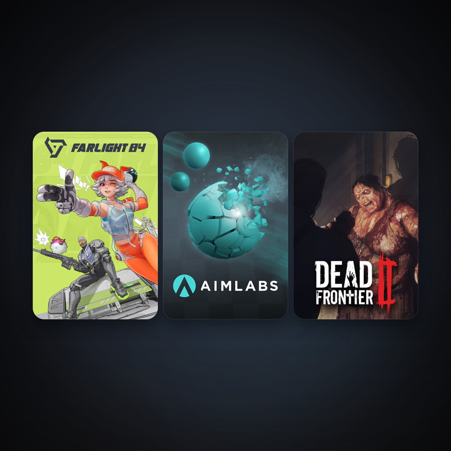 Aimlabs + Dead Frontier 2, 4 games, clean — HabibiAccounts
