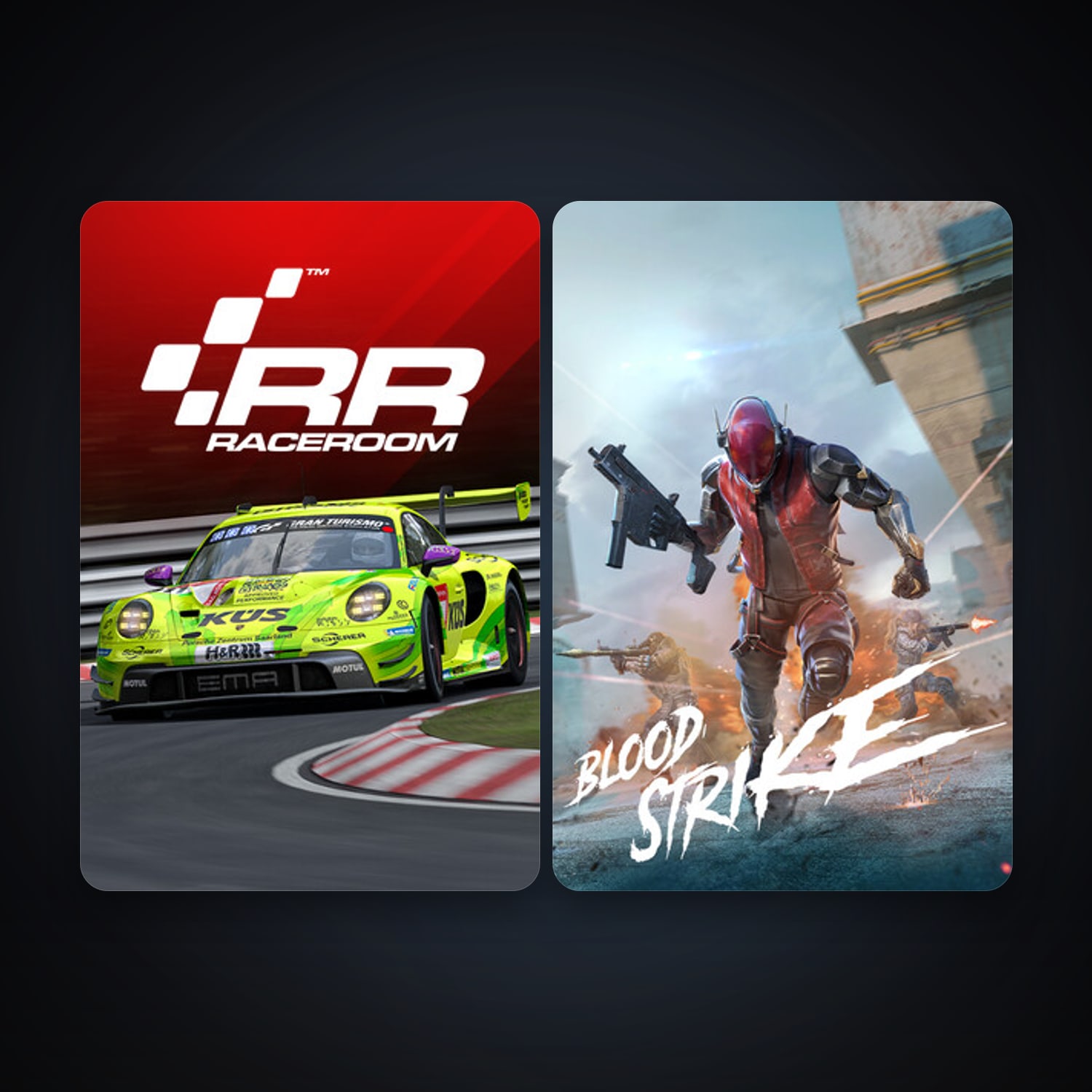 هالحساب ستيم فلين، RaceRoom Racing Experience وBlood Strike، 4 لعبة، صامد واضح — HabibiAccounts