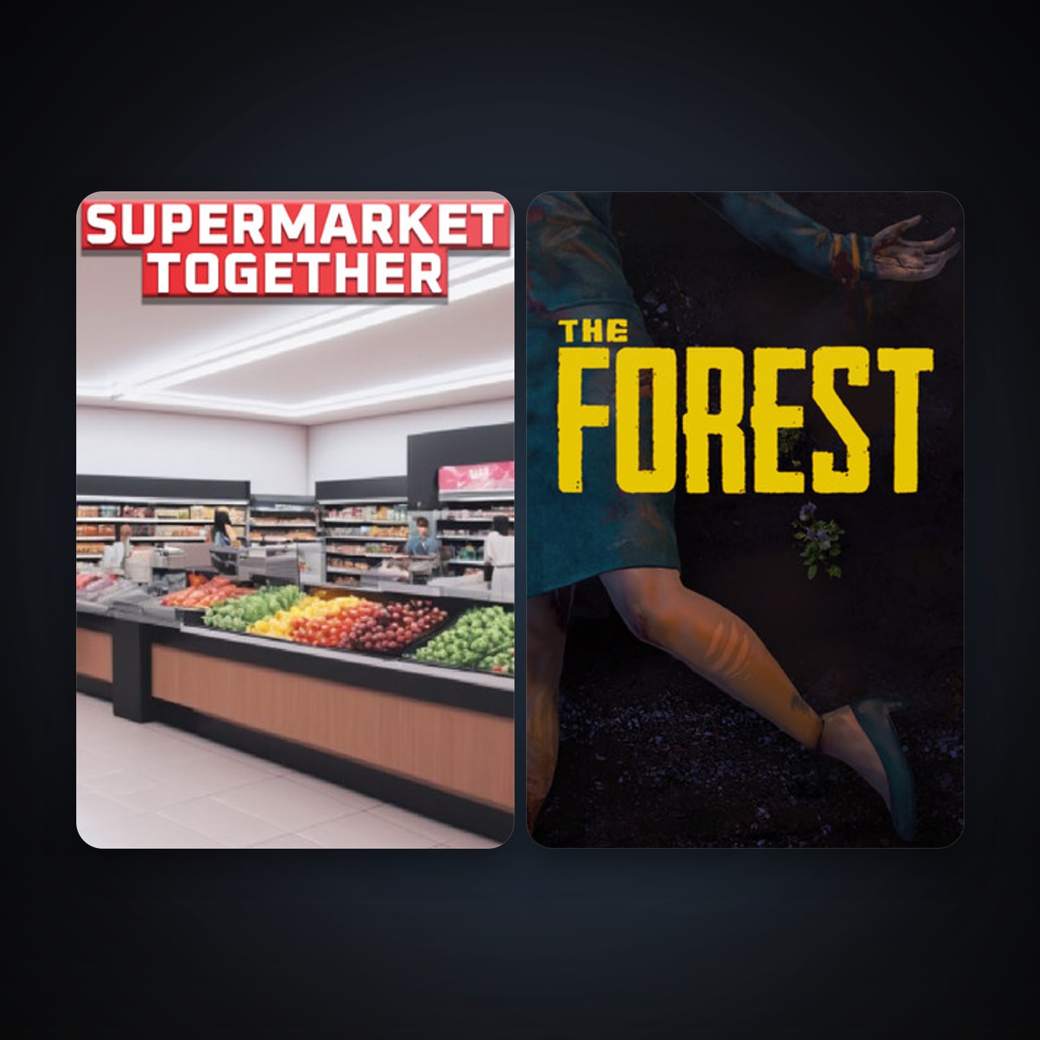 The Forest + Supermarket Together, 2 games, clean — HabibiAccounts