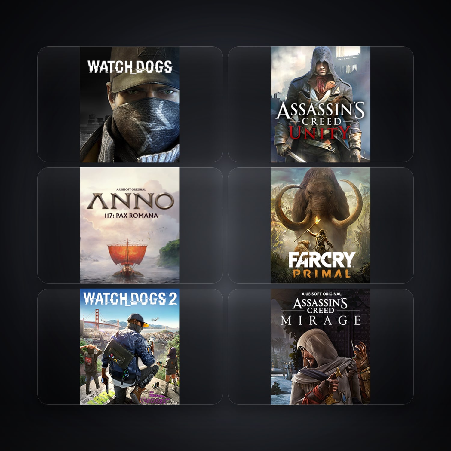 Ubisoft Watch_Dogs + Assassin's Creed Unity — FR — 7 games — HabibiAccounts