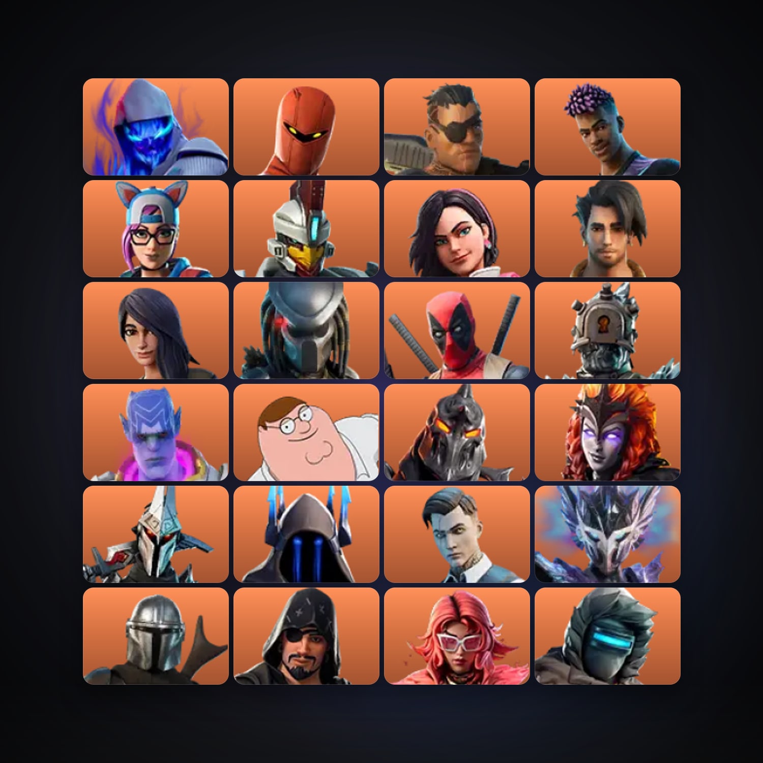 Fortnite locker — 216 skins — 750 V-Bucks — lvl 5179 — HabibiAccounts