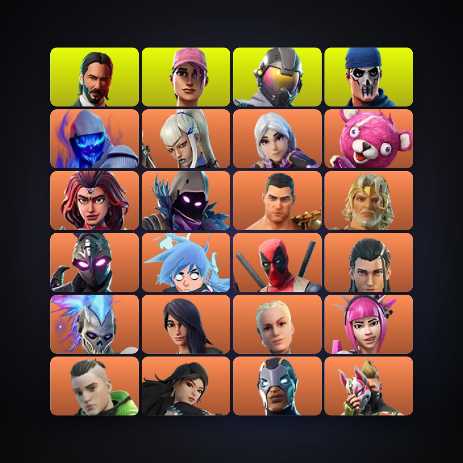 Fortnite locker — 219 skins — 1.2K V-Bucks — lvl 2329 — HabibiAccounts