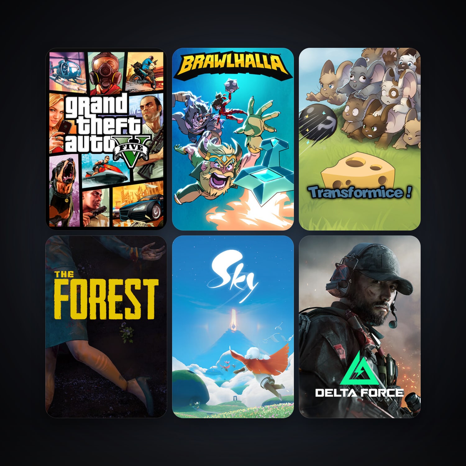 The Forest + GTA V, 10 games, clean — HabibiAccounts