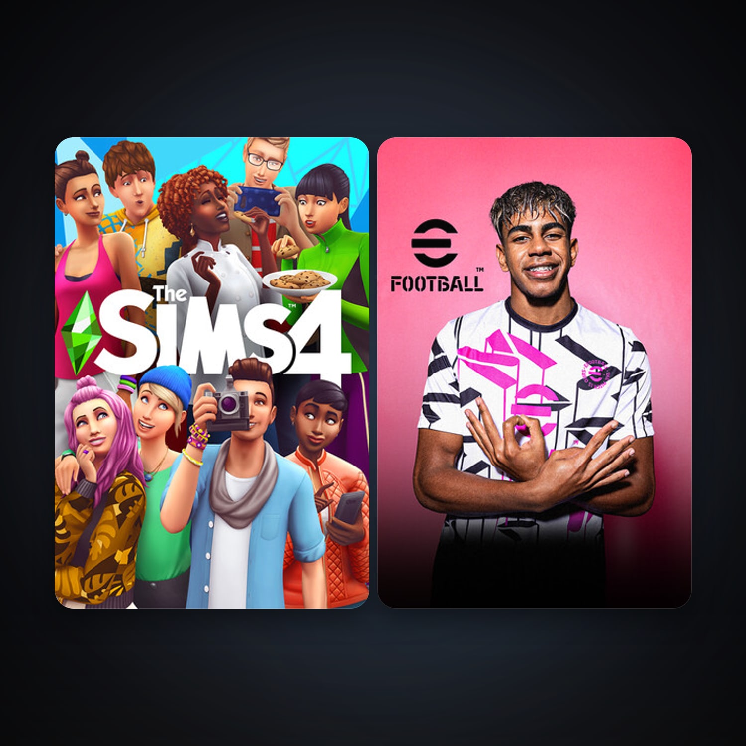 The Sims 4 + eFootball 2024, 4 games, clean — HabibiAccounts