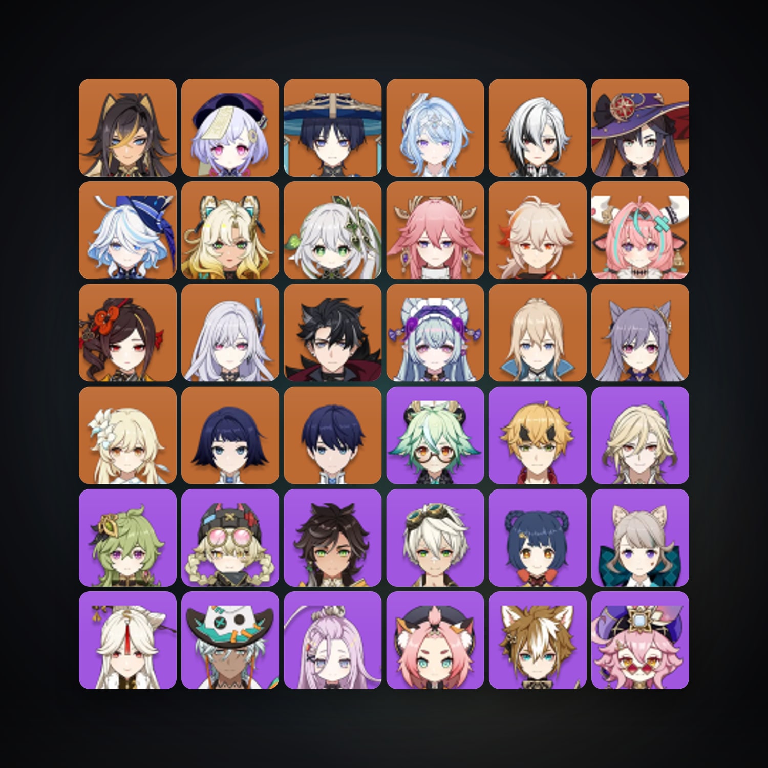 جينشن إمباكت | AR 59 | 69 شخصية | 18× 5★ — HabibiAccounts