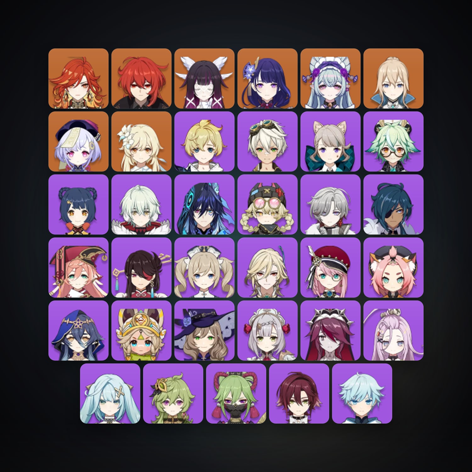 Genshin Impact | AR 55 | 36 Chars | 7× 5★ — HabibiAccounts