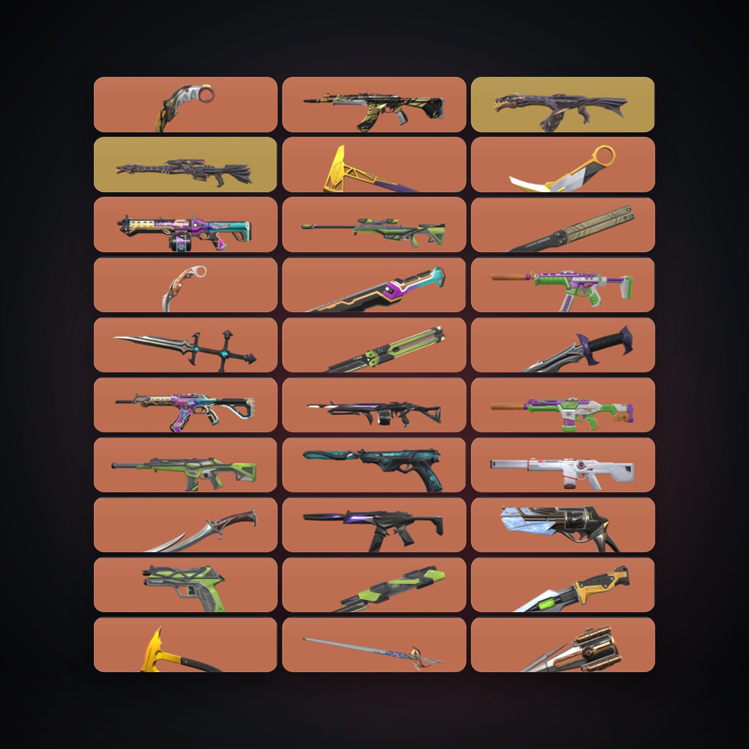 NA Ascendant 1 locker — 28 knives, 254 skins, lvl 176 — HabibiAccounts